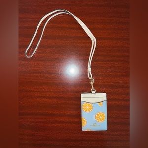 coach ID lanyard with lemon print